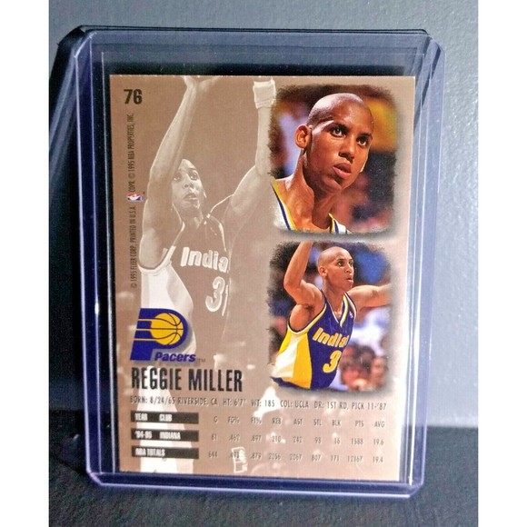 1995-96 Reggie Miller Fleer Ultra #76 Basketball Card - Picture 2 of 2